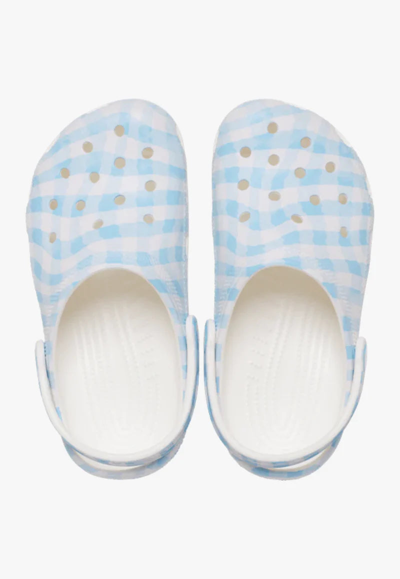 Crocs Unisex Classic Clog - Gingham Blue