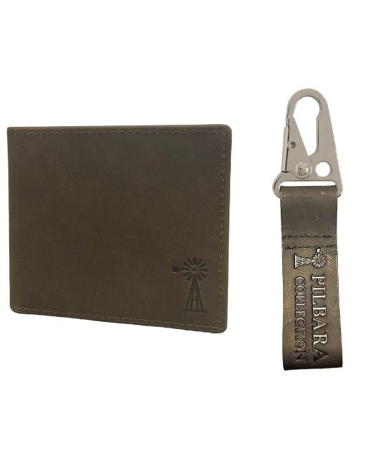 Pilbara Leather Wallet & Keychain