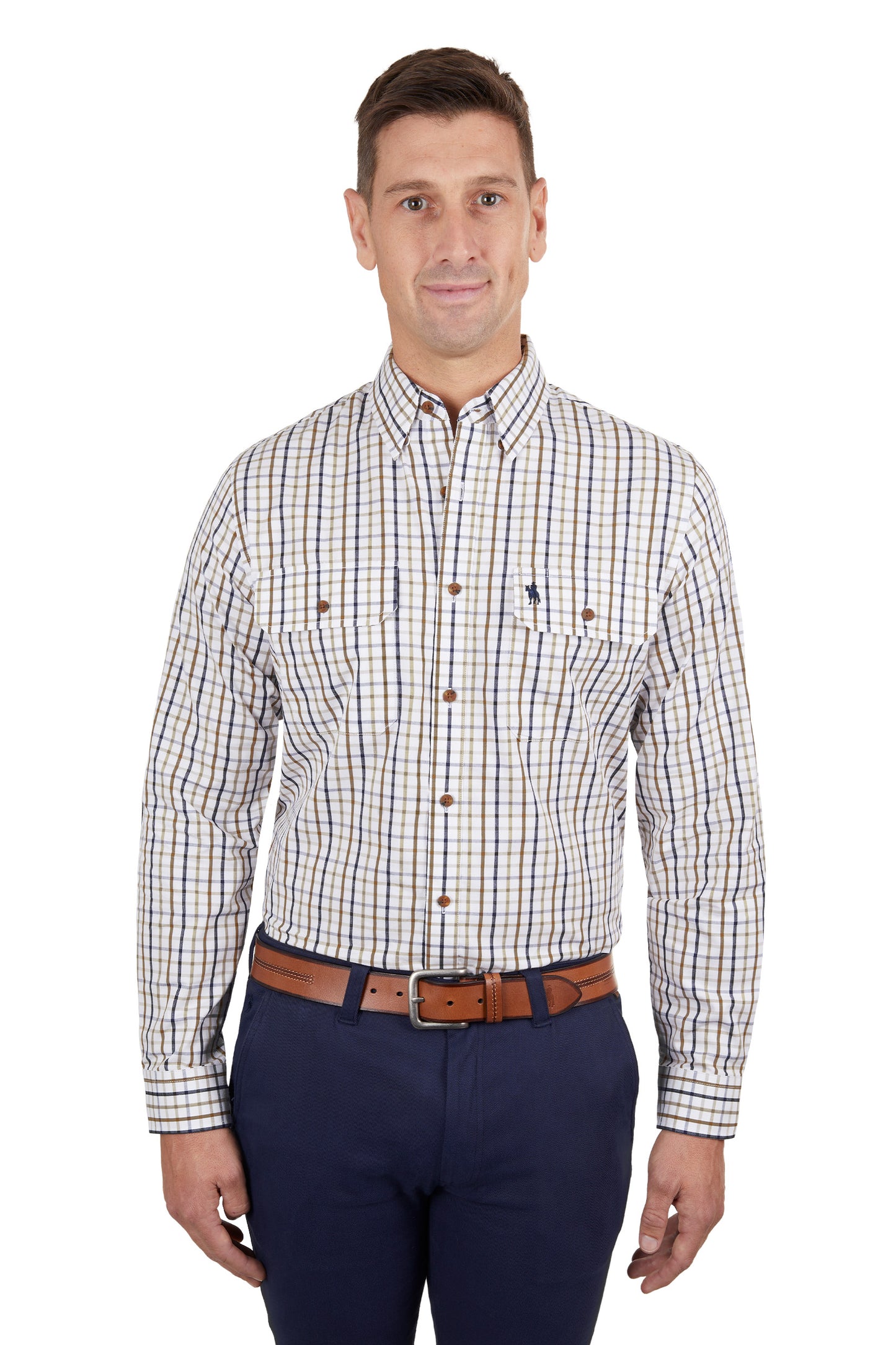 Thomas Cook Men’s Stan Check 2-Pocket Long Sleeve Shirt