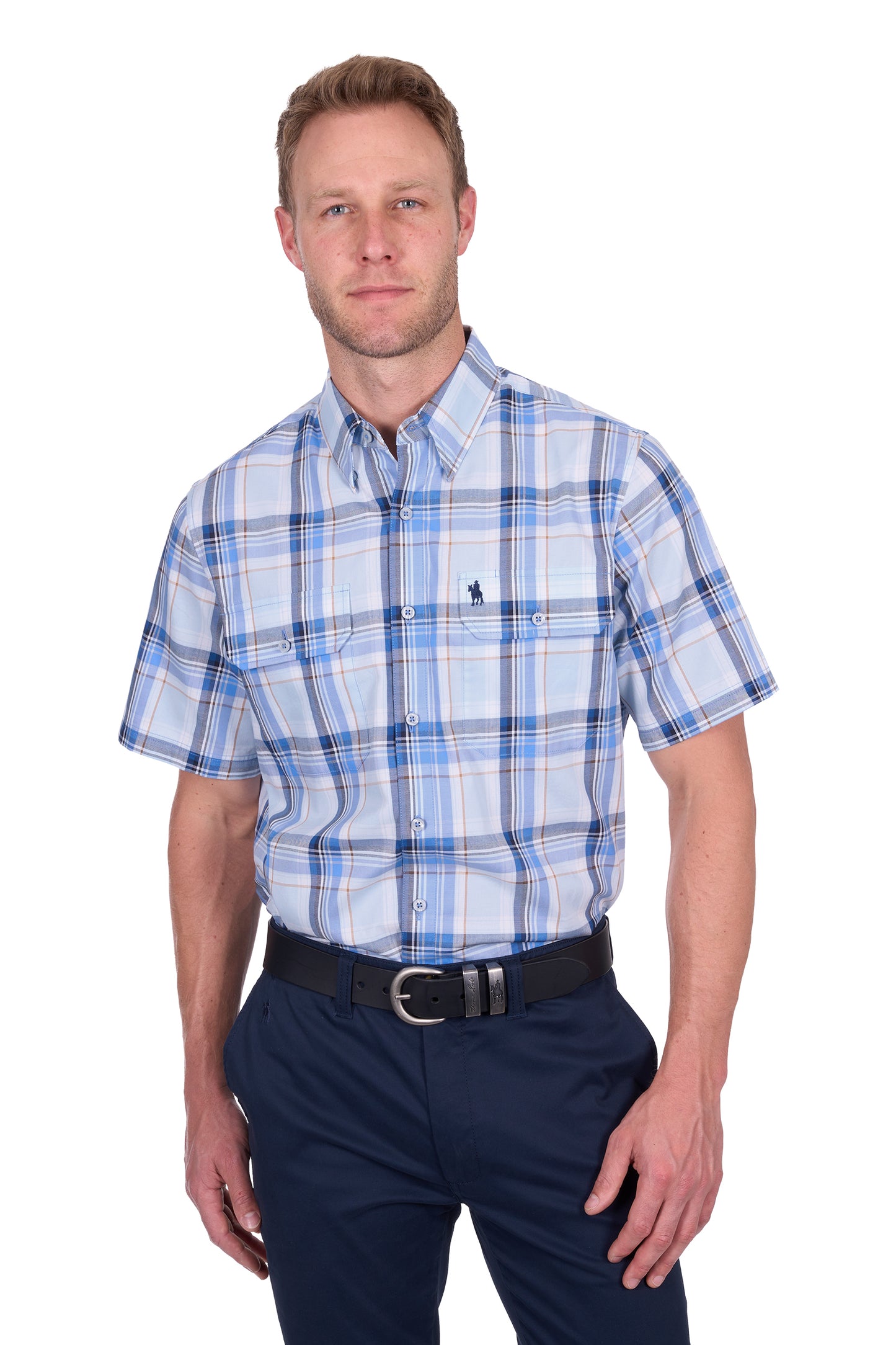 Thomas Cook Men’s Brian Check 2-Pocket Short Sleeve Shirt