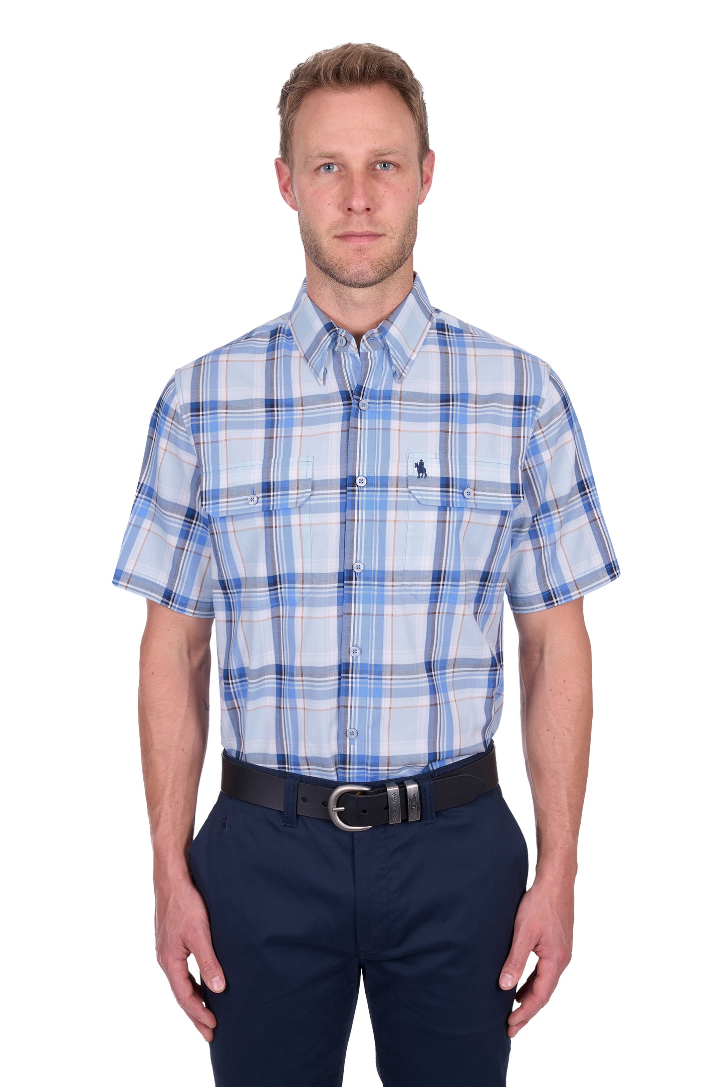 Thomas Cook Men’s Brian Check 2-Pocket Short Sleeve Shirt