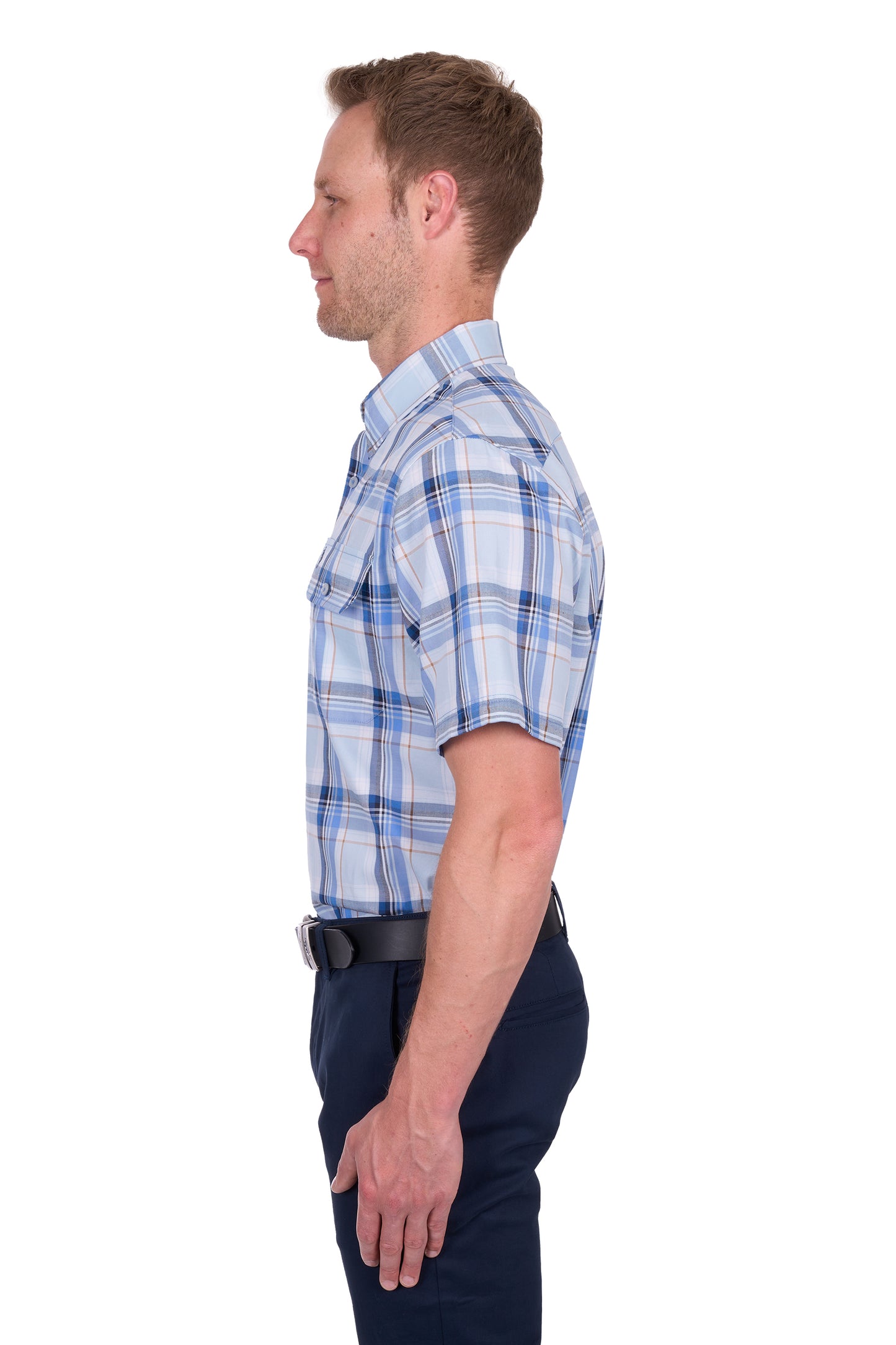 Thomas Cook Men’s Brian Check 2-Pocket Short Sleeve Shirt