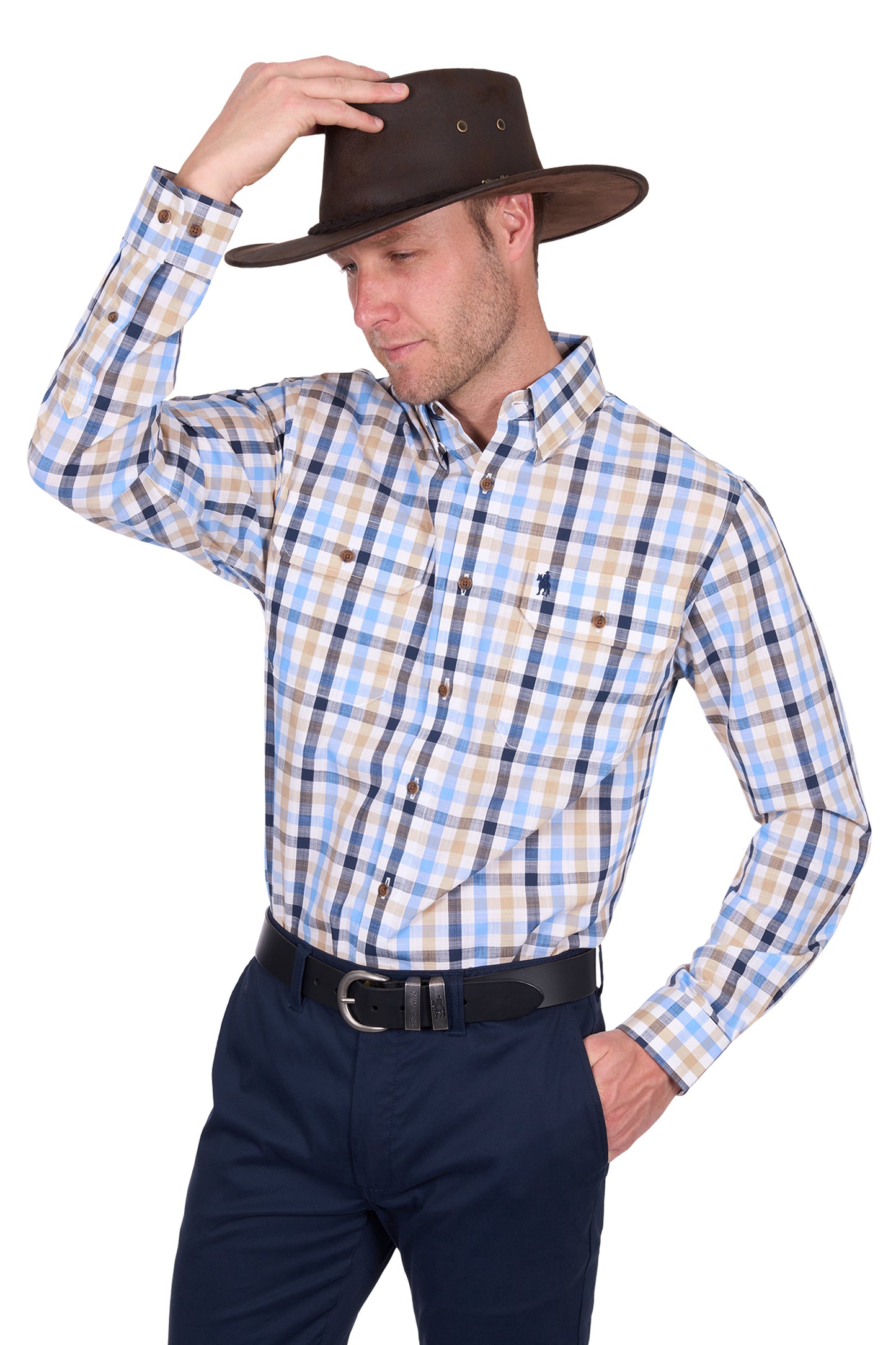 Thomas Cook Men’s Jesse Check 2-Pocket Long Sleeve Shirt