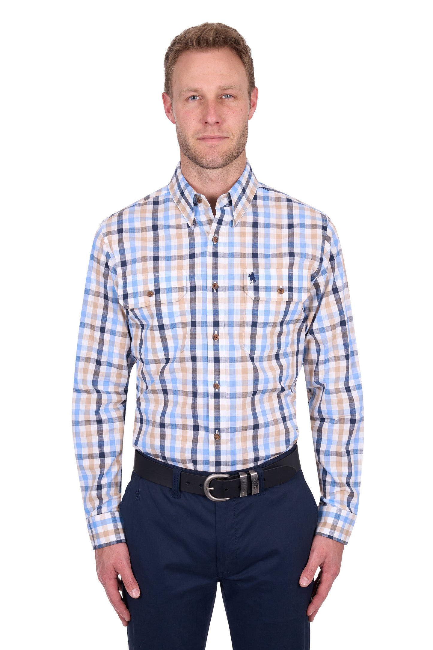 Thomas Cook Men’s Jesse Check 2-Pocket Long Sleeve Shirt