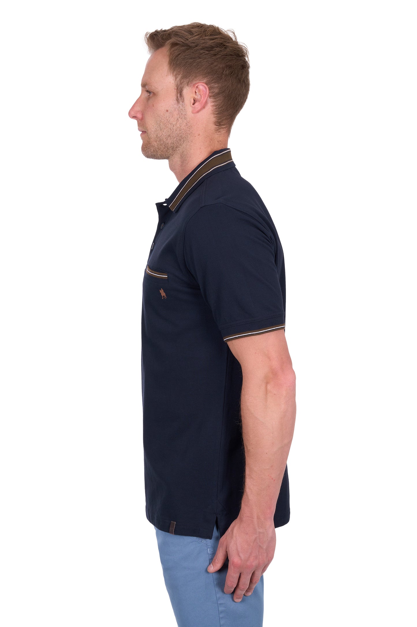 Thomas Cook Men’s Ben Tailored 1-Pocket Short Sleeve Polo - Navy