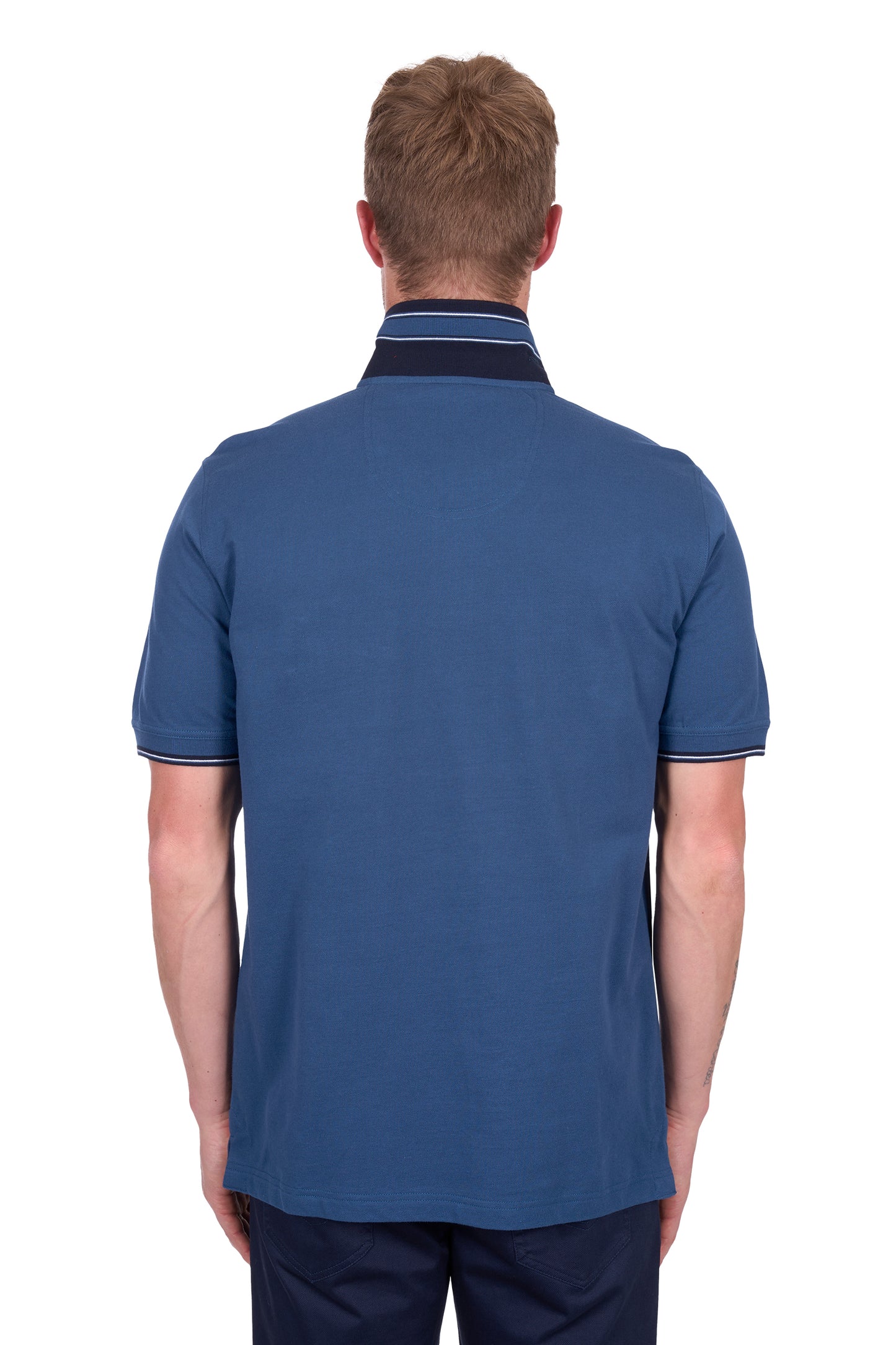 Thomas Cook Men’s Ben Tailored 1-Pocket Short Sleeve Polo - Blue Ocean