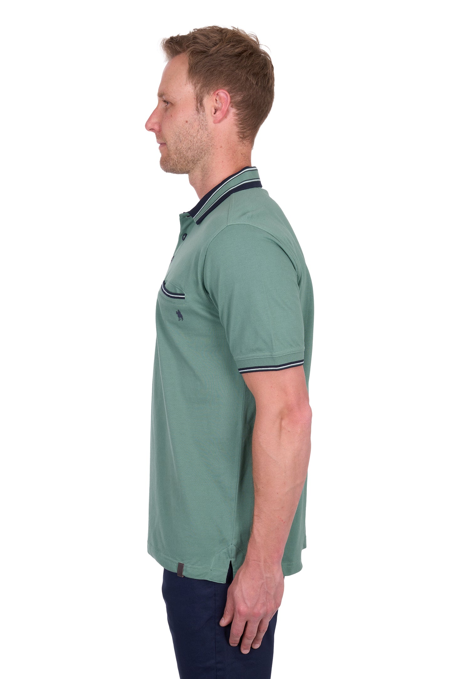 Thomas Cook Men’s Ben Tailored 1-Pocket Short Sleeve Polo - Sage