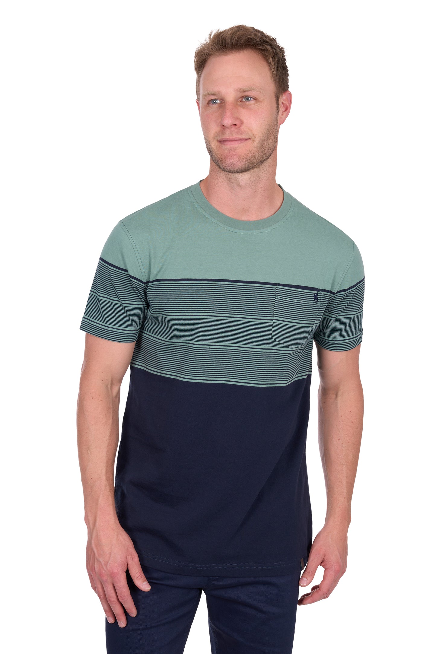 Thomas Cook Men’s Jason Stripe 1-Pocket Short Sleeve Tee