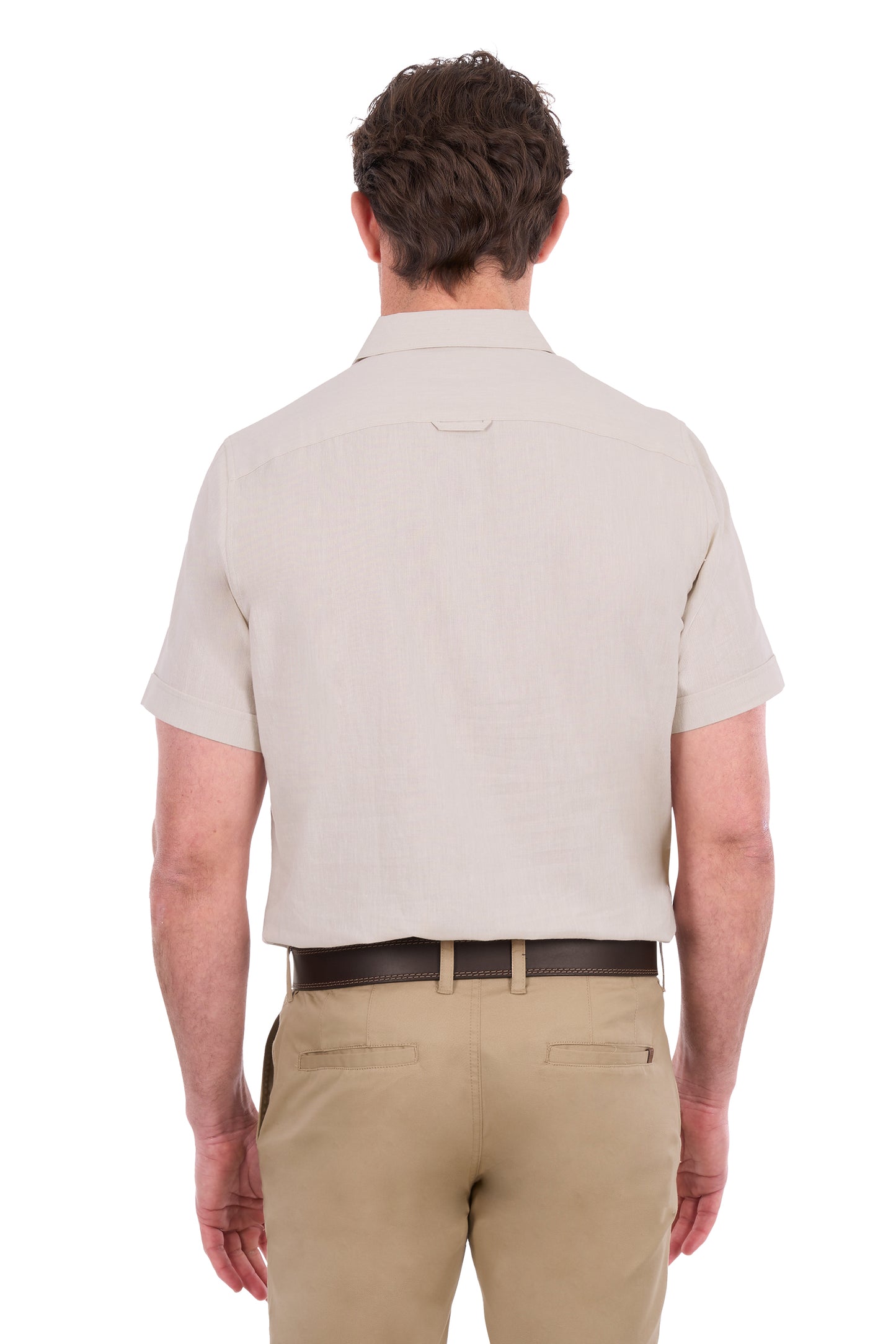Thomas Cook Men’s TC Linen Short Sleeve Shirt - Natural Marle