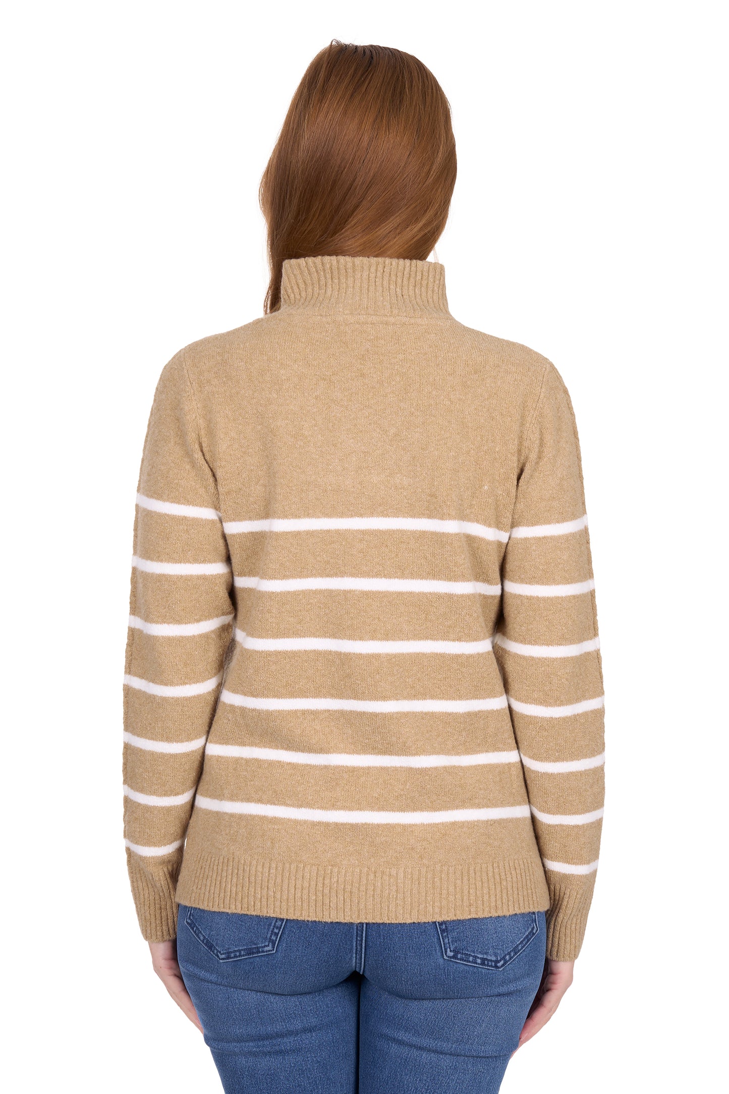 Thomas Cook Women's Luna 1/4 Zip Stripe Knit Jumper