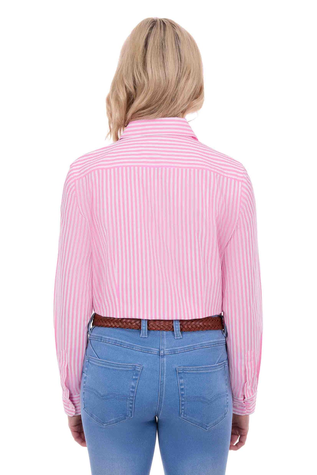 Thomas Cook Women’s Lawson Long Sleeve Shirt - Pink/White