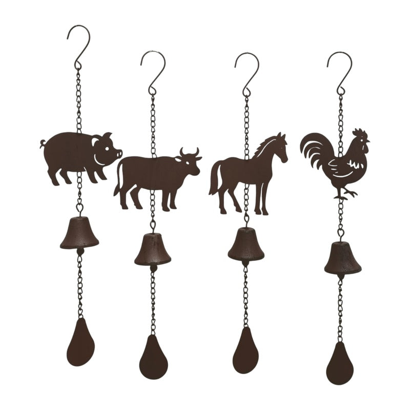 Malmar 50cm Metal Cow/Pig/Horse/Rooster with Cast Iron Bell