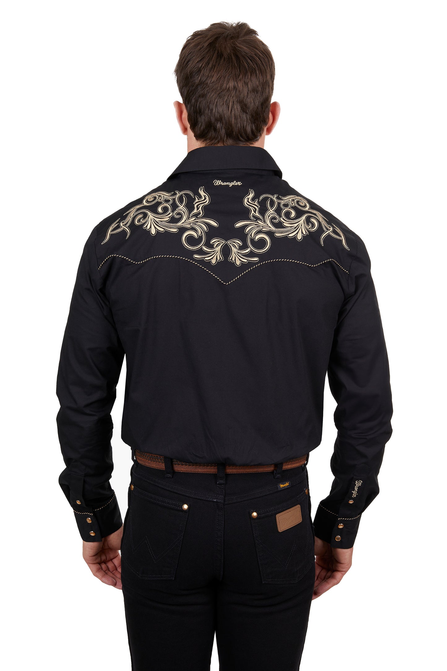 Wrangler Men’s Adam Embroidered Long Sleeve Shirt