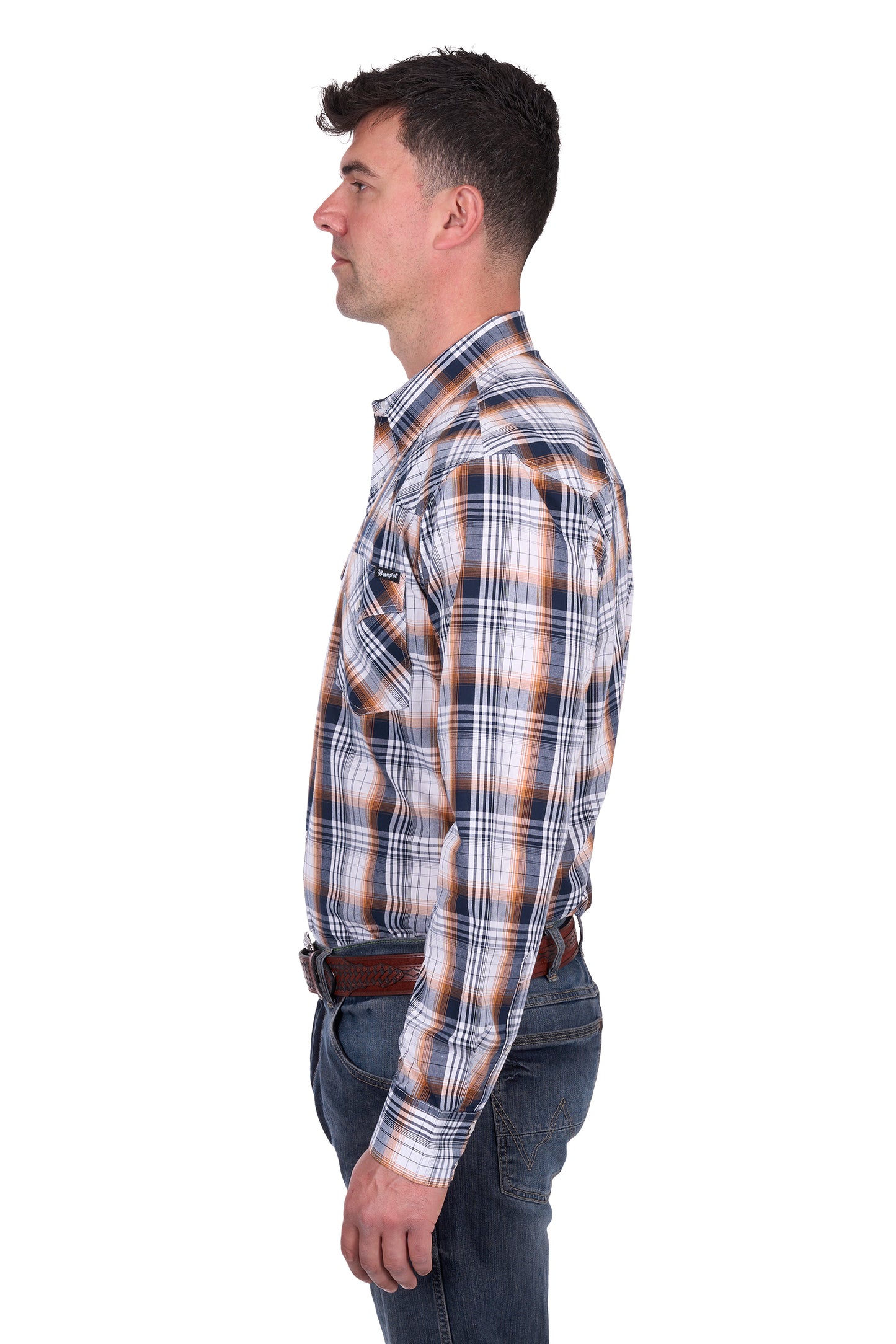 Wrangler Men’s Toby Check Western Long Sleeve Shirt