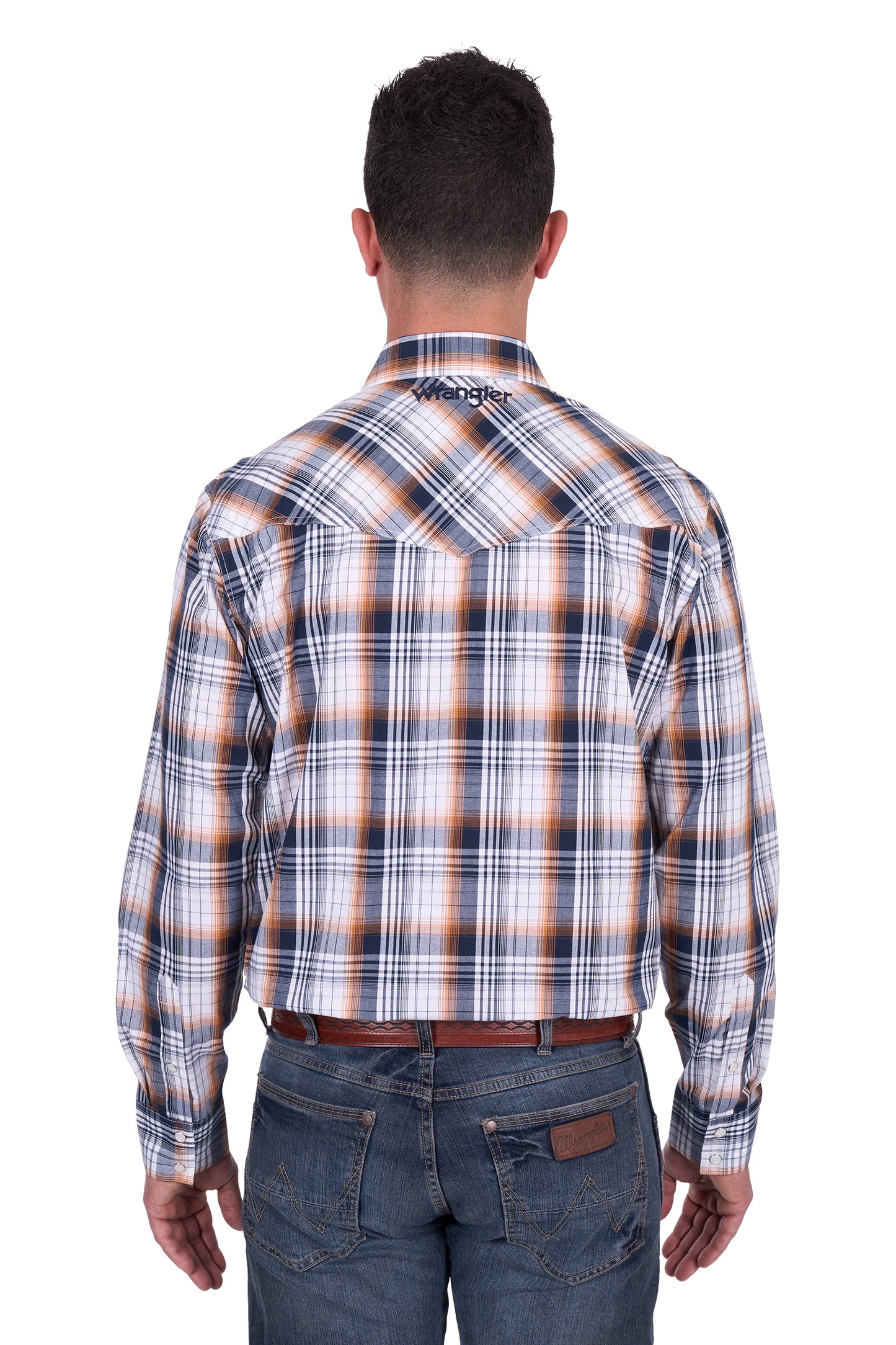 Wrangler Men’s Toby Check Western Long Sleeve Shirt