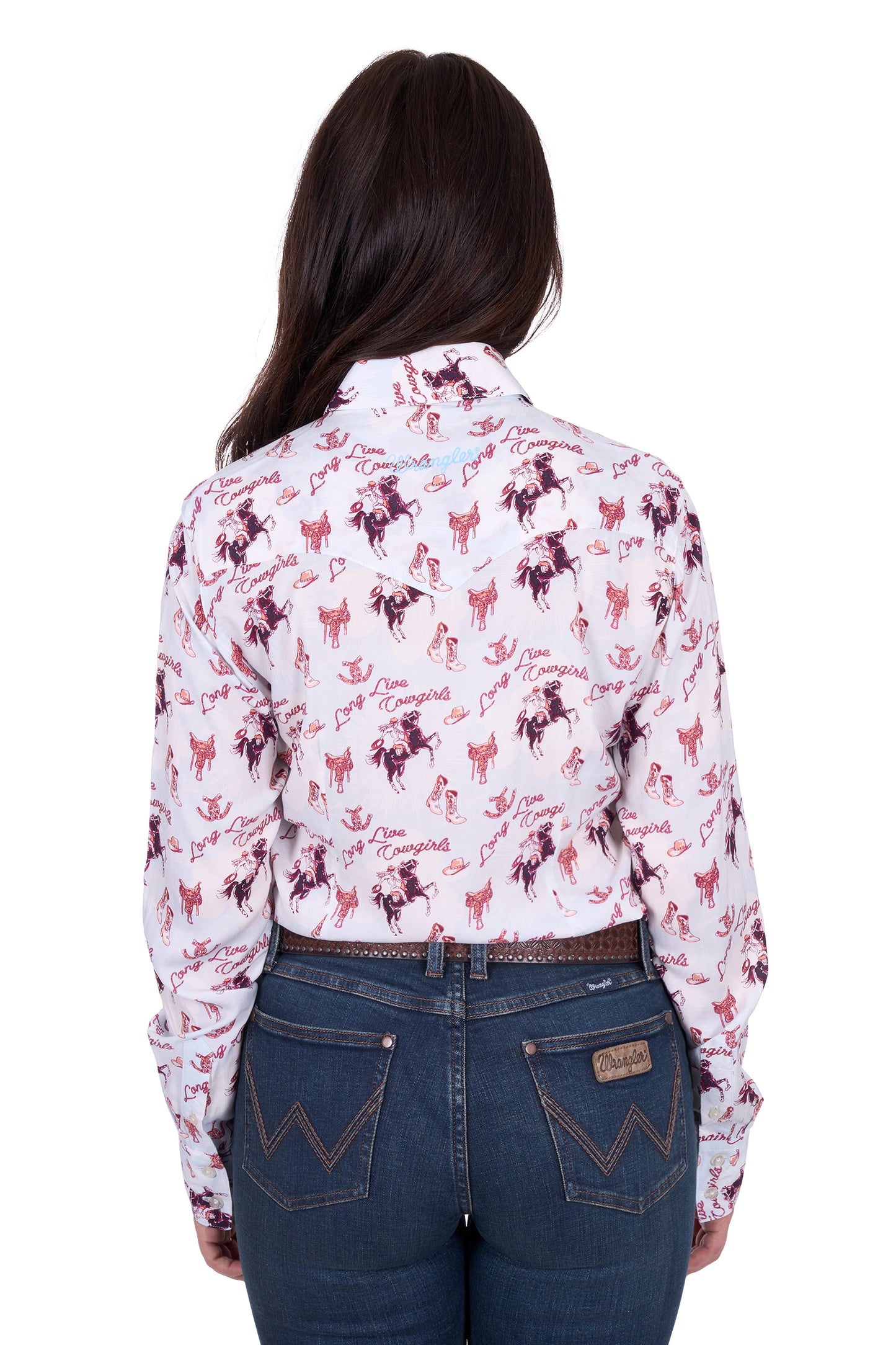 Wrangler Women’s Doreen Print Western Long Sleeve Shirt