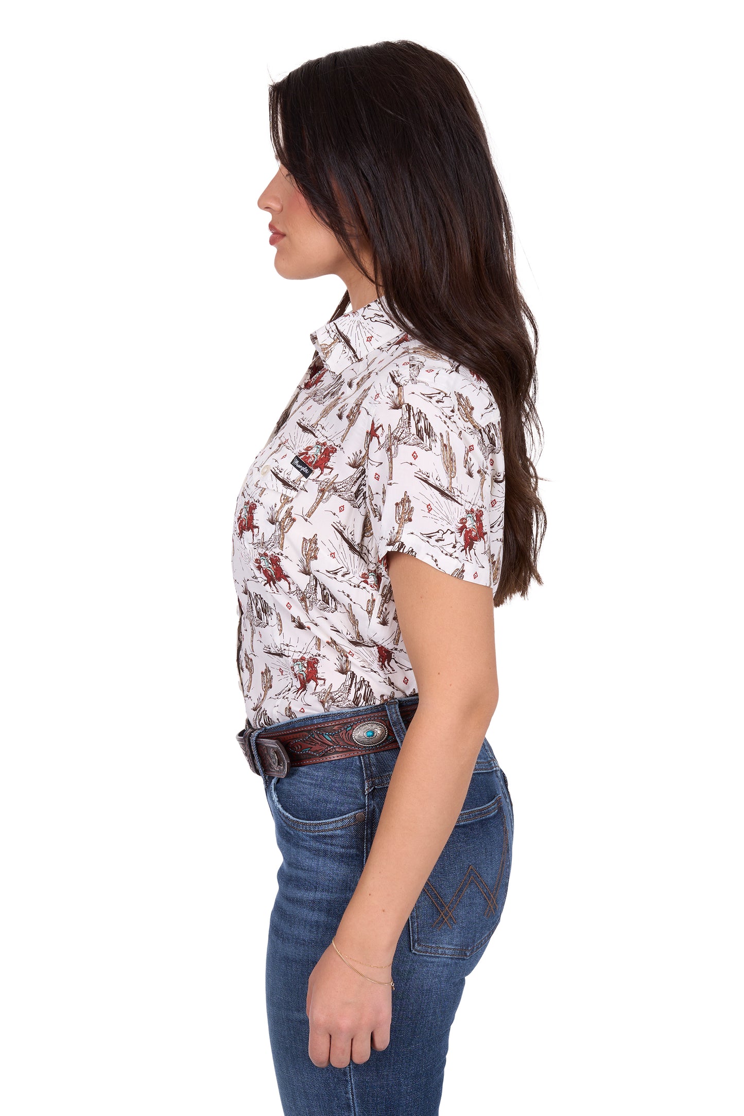 Wrangler Women’s Celeste Print Short Sleeve Shirt
