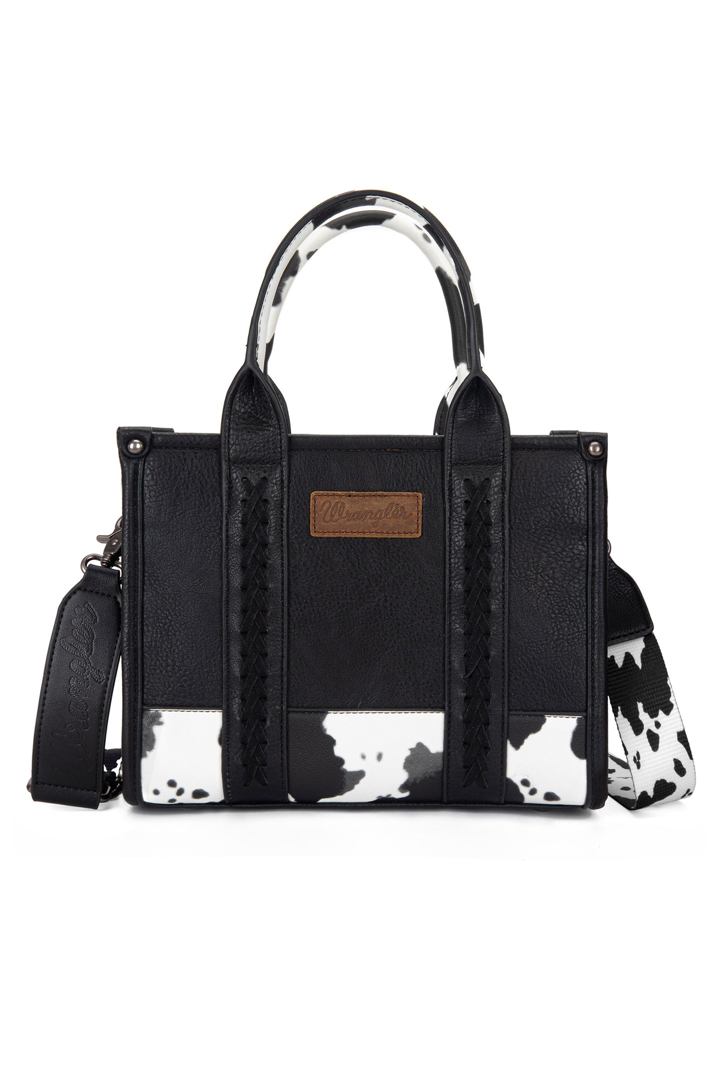 Wrangler South Western Cow print Cross Body Bag - Black