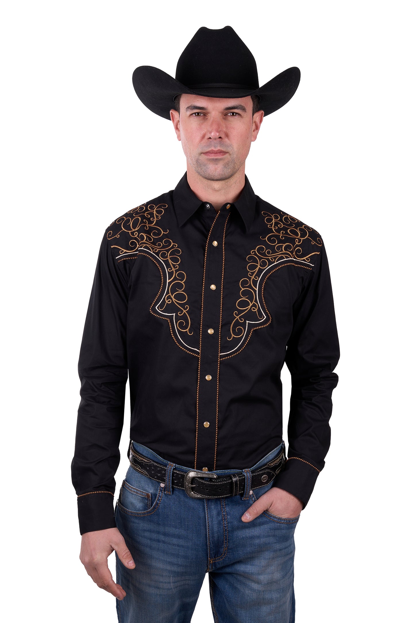 Wrangler Men’s Rhys Embroidered Long Sleeve Shirt