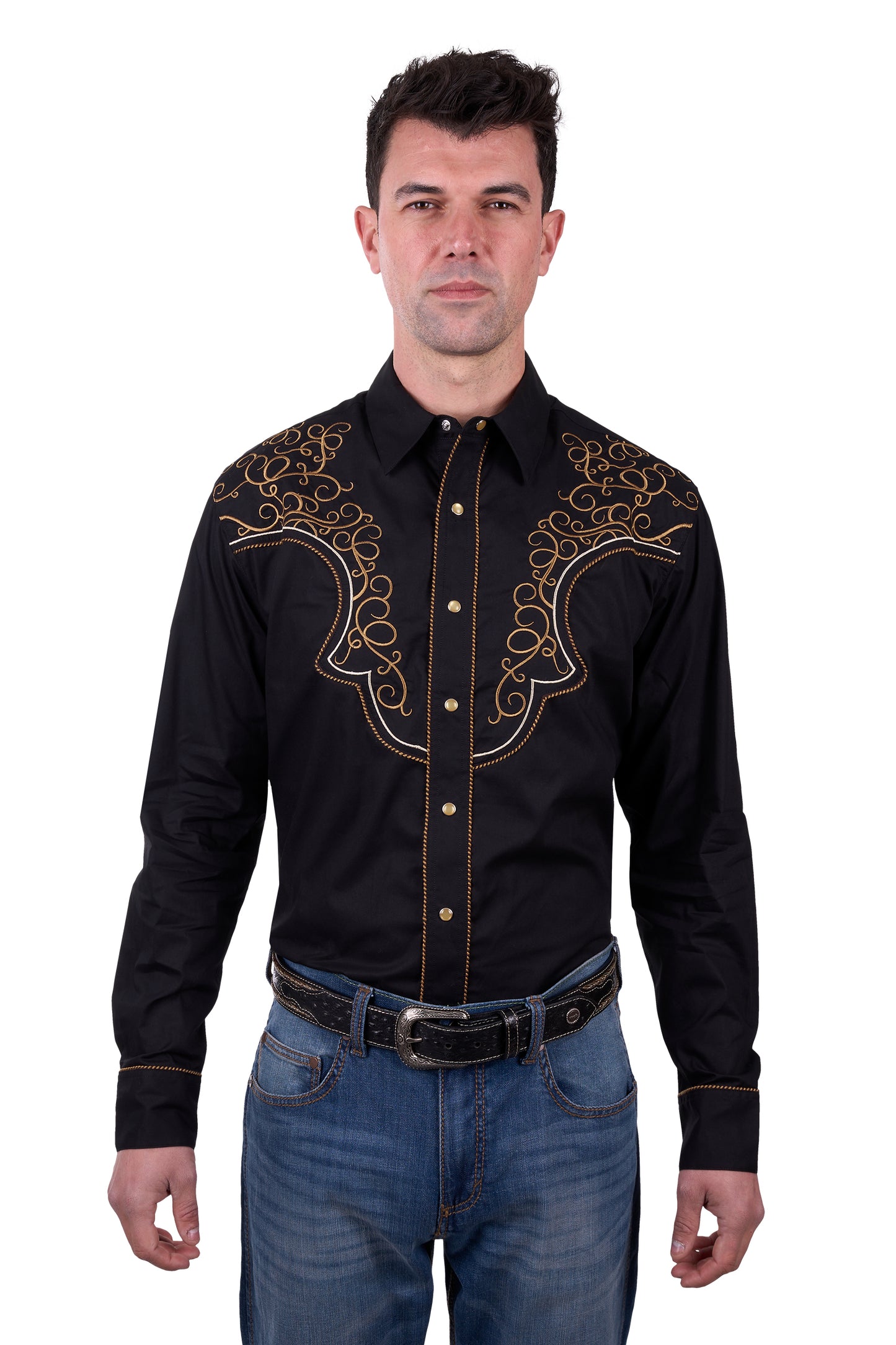 Wrangler Men’s Rhys Embroidered Long Sleeve Shirt