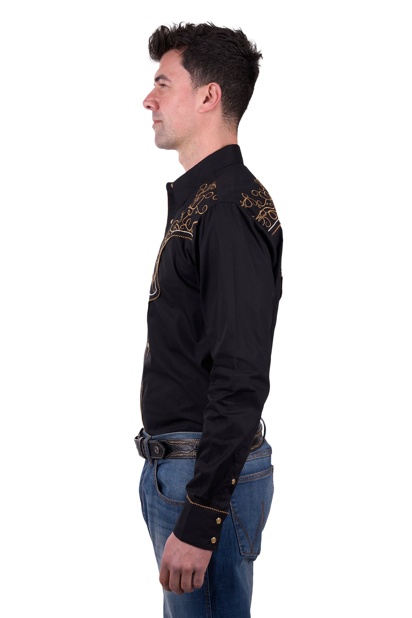 Wrangler Men’s Rhys Embroidered Long Sleeve Shirt
