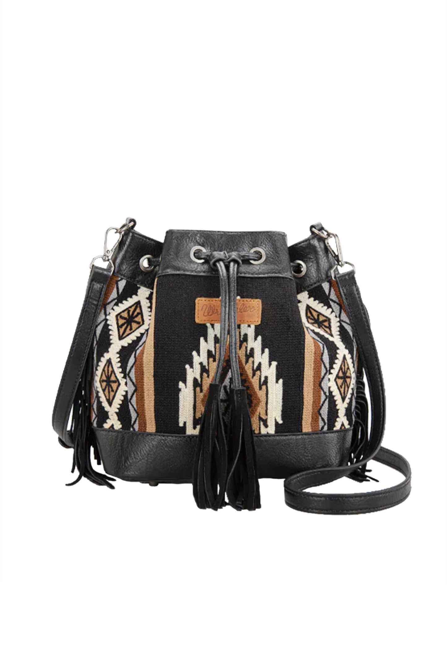 Wrangler Maya Aztec Bucket Bag - Black