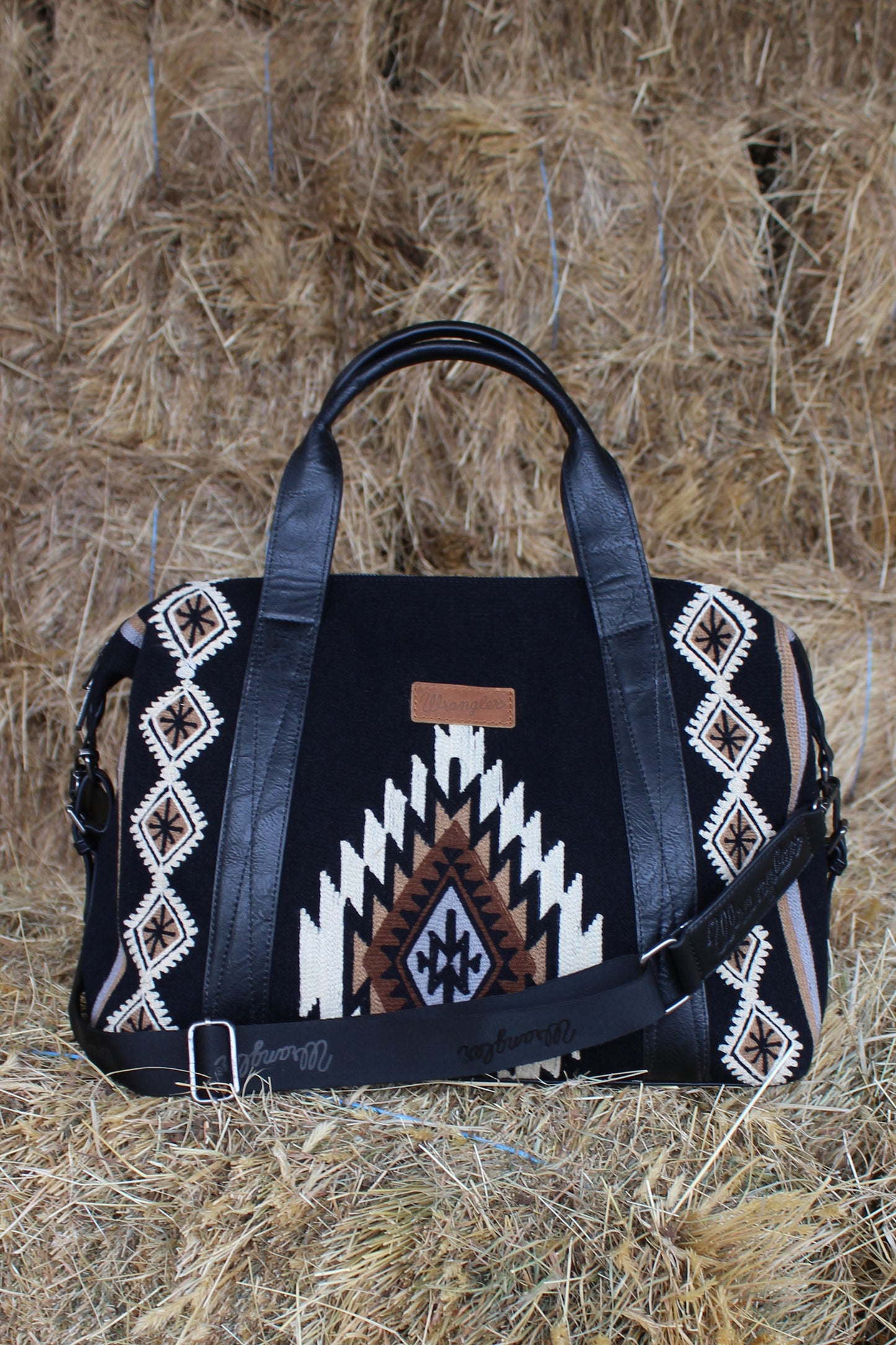 Wrangler Maya Aztec Duffle Bag - Black