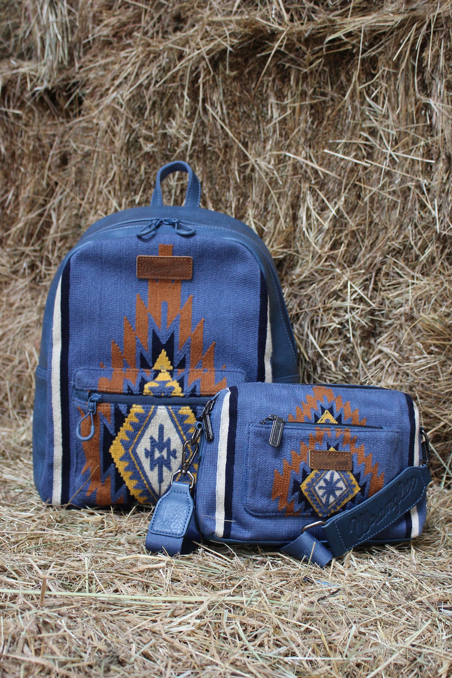 Wrangler Maya Aztec Backpack - Blue