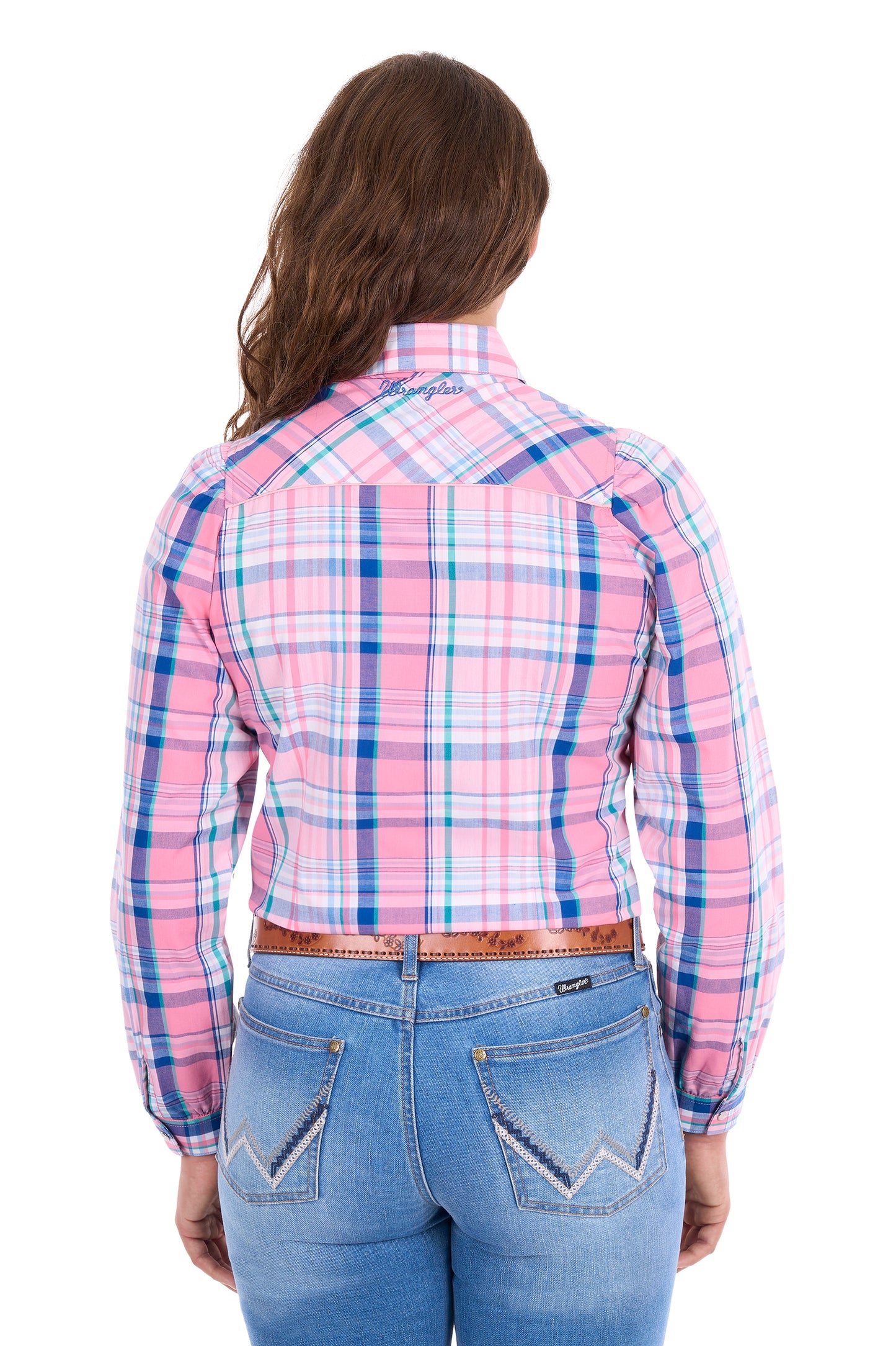 Wrangler Women’s Kiara Check Western Long Sleeve Shirt