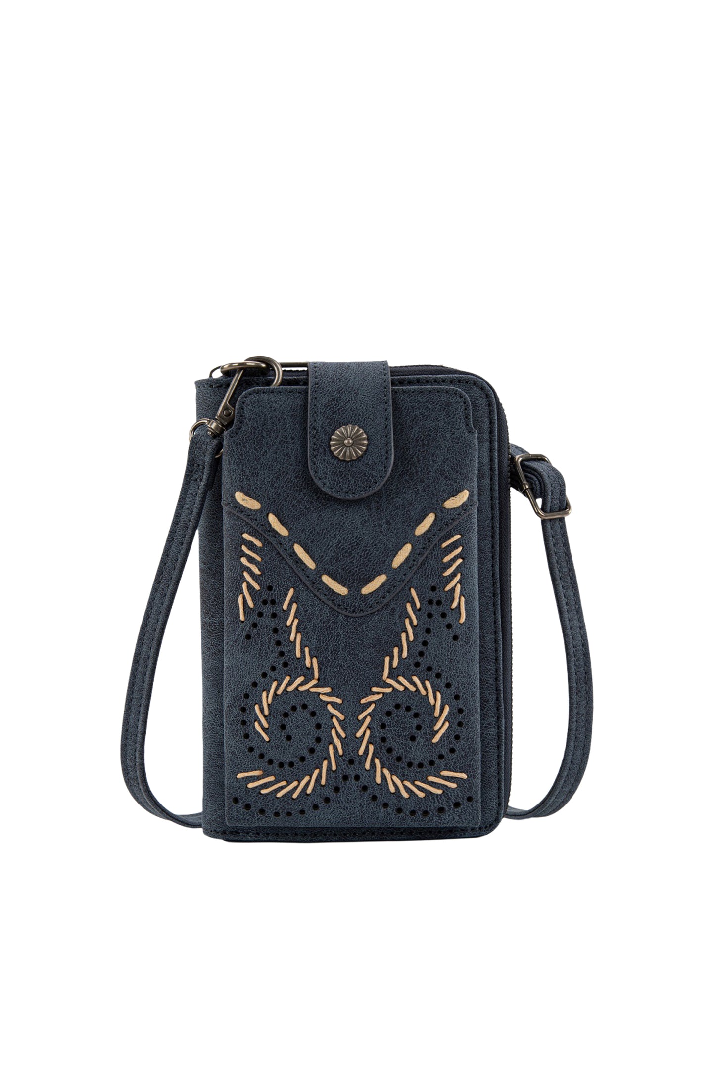 Wrangler Swirl Phone Wallet - Navy