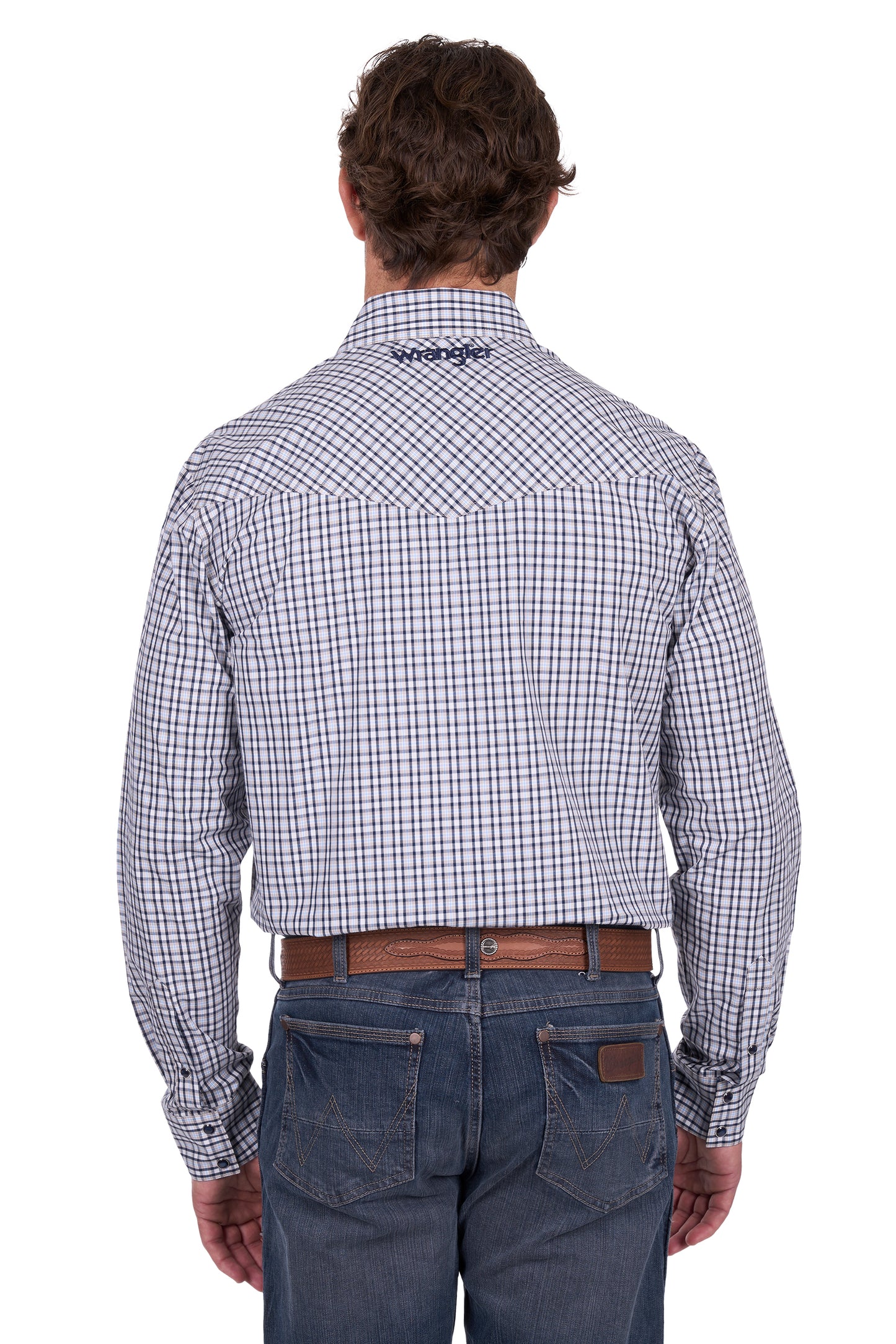 Wrangler Men’s Carl Check Western Long Sleeve Shirt
