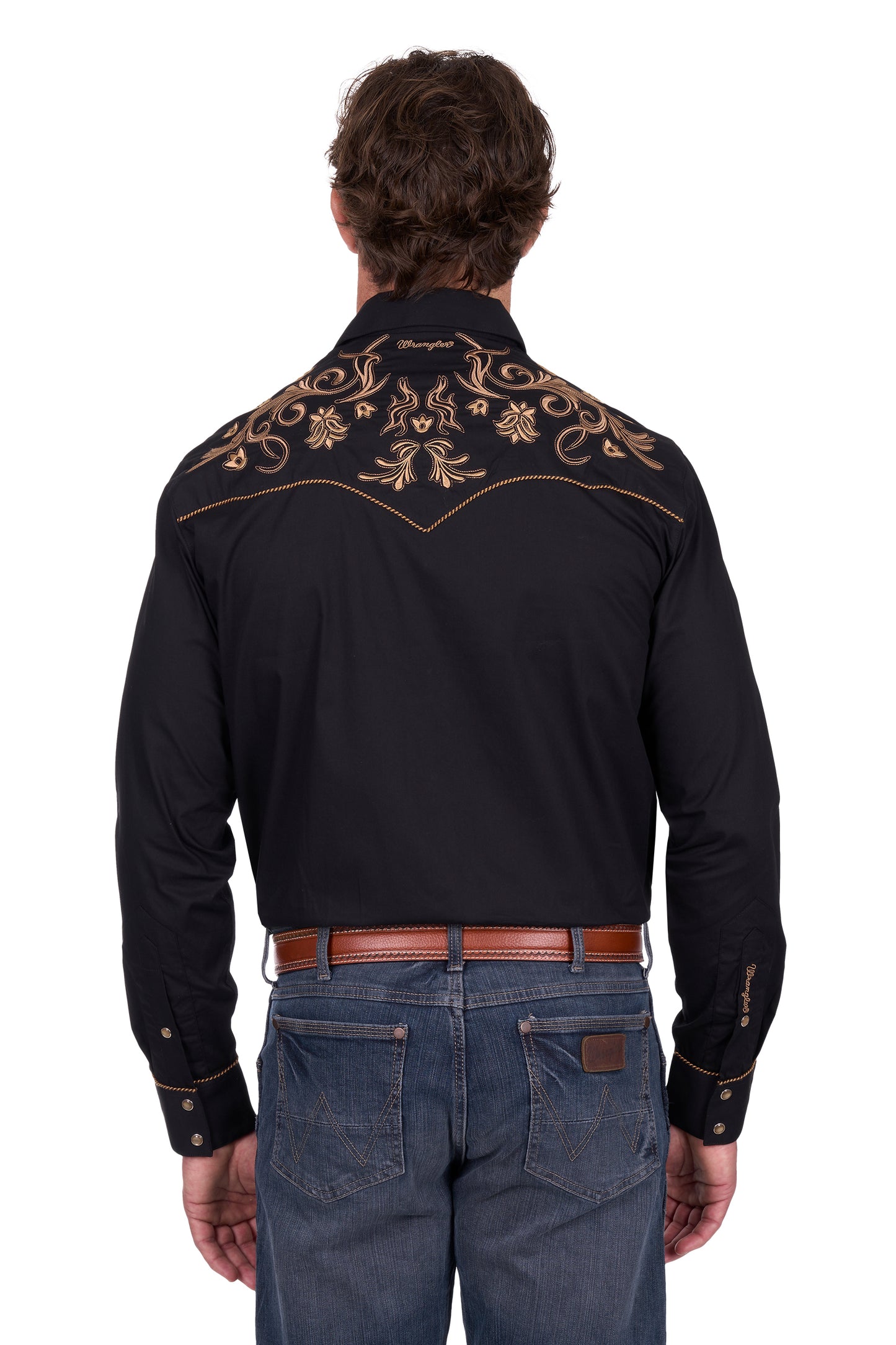 Wrangler Men’s Luke Embroidered Long Sleeve Shirt