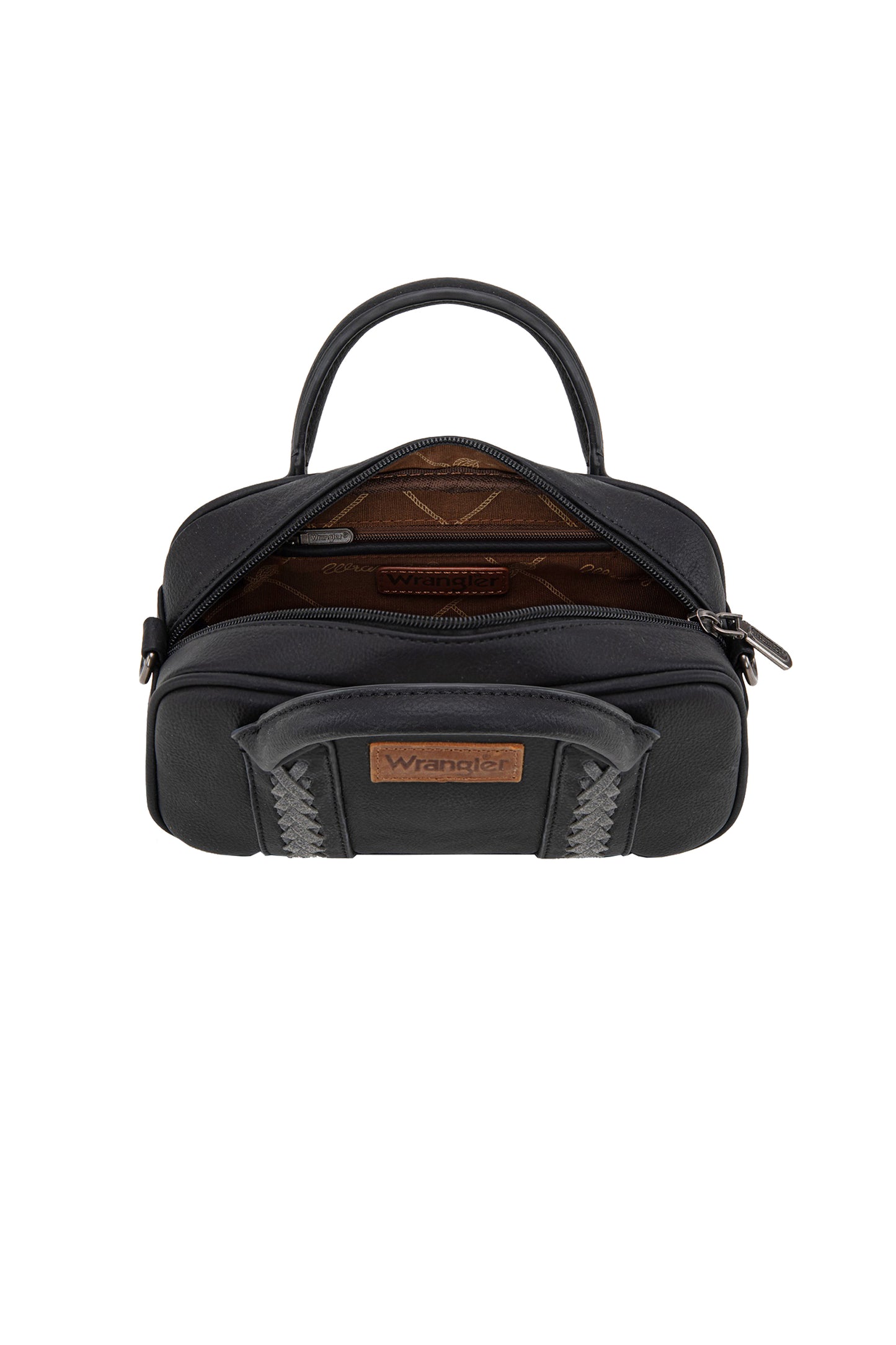 Wrangler Mini Whipstitch Crossbody Bag - Black