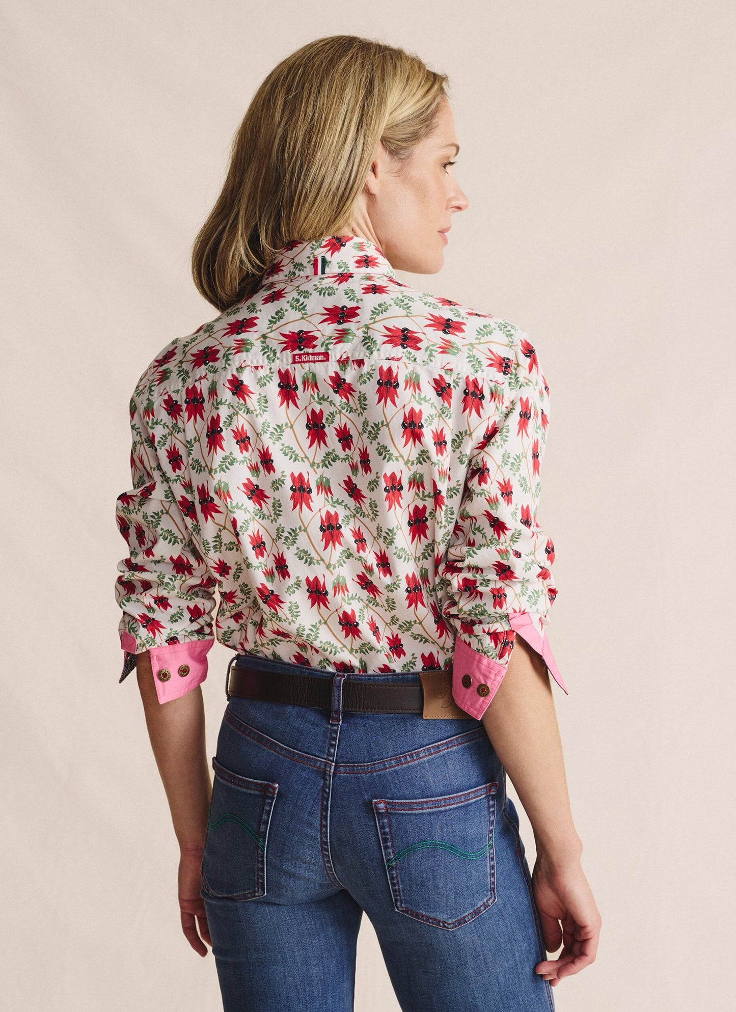 Kidman Women's Spencer Light Weight Full Button Work Shirt - White