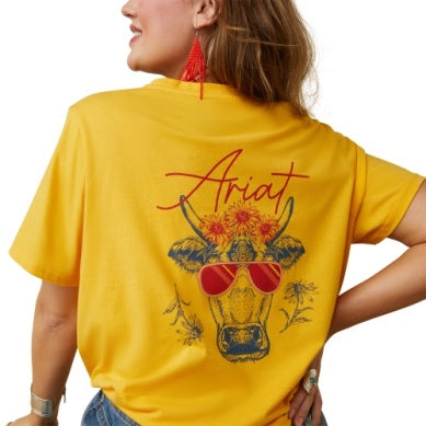 Ariat Wmns Real Cool Cow SS T-Shirt