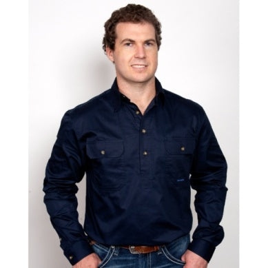 JUST COUNTRY WORK SHIRT CAMERON 1/2 BUTTON