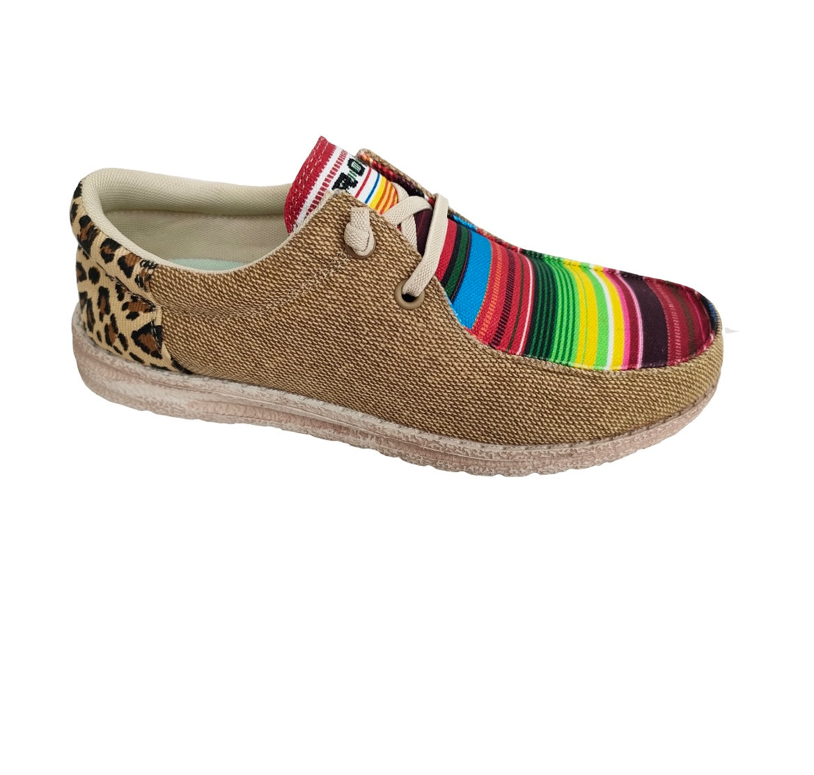 ROPER WOMENS HANG LOOSE TAN SERAPE CHEETAH CANVAS