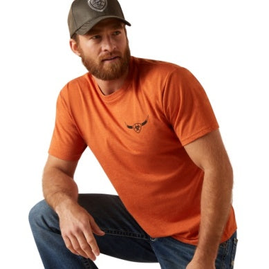 Ariat Mens 8 Seconds T-shirt Adobe Heather