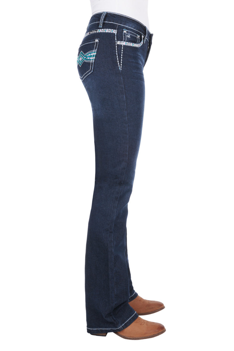 PURE WESTERN WMNS INDIANA RELAXED JEAN