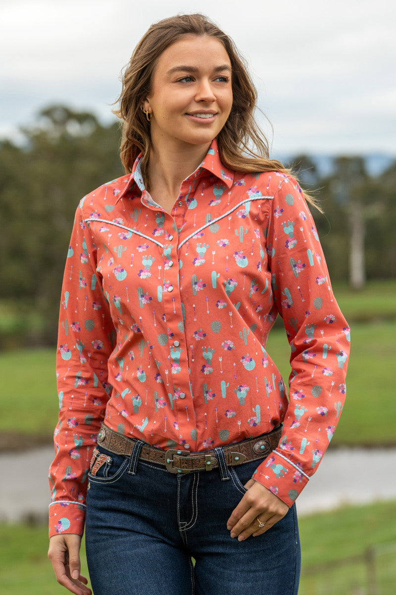 PURE WESTERN WMNS PRISCILLA PRINT L/S SHIRT