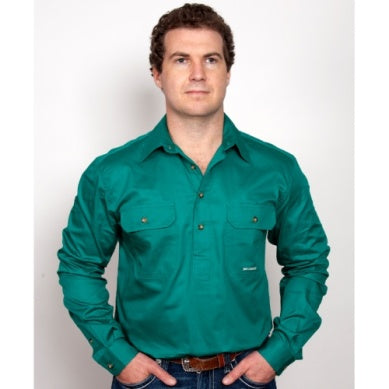 JUST COUNTRY WORK SHIRT CAMERON 1/2 BUTTON