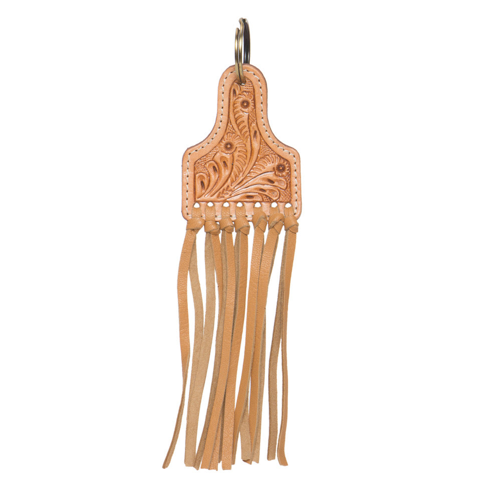 THE DESIGN EDGE TOOLED LEATHER KEY RING CA-06