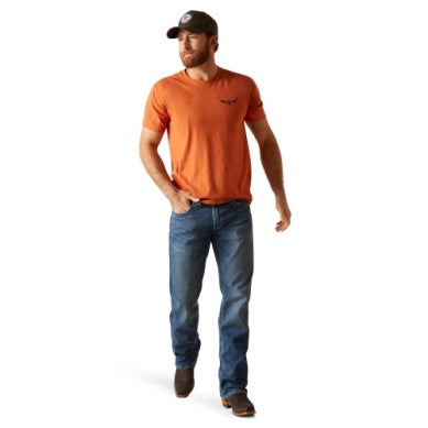 Ariat Mens 8 Seconds T-shirt Adobe Heather