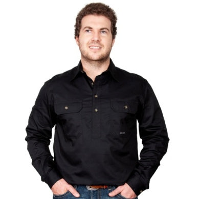 JUST COUNTRY WORK SHIRT CAMERON 1/2 BUTTON