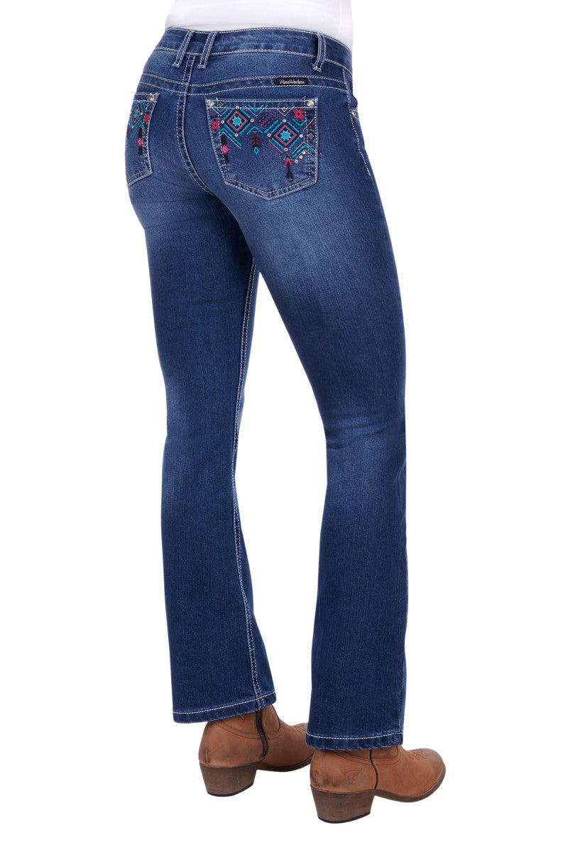PURE WESTERN WMNS ALANA BOOT CUT JEAN 32 LEG