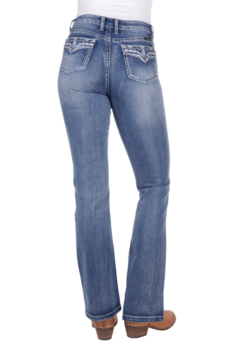 PURE WESTERN WMNS JEMMA HI WAIST BOOT CUT JEAN 32'