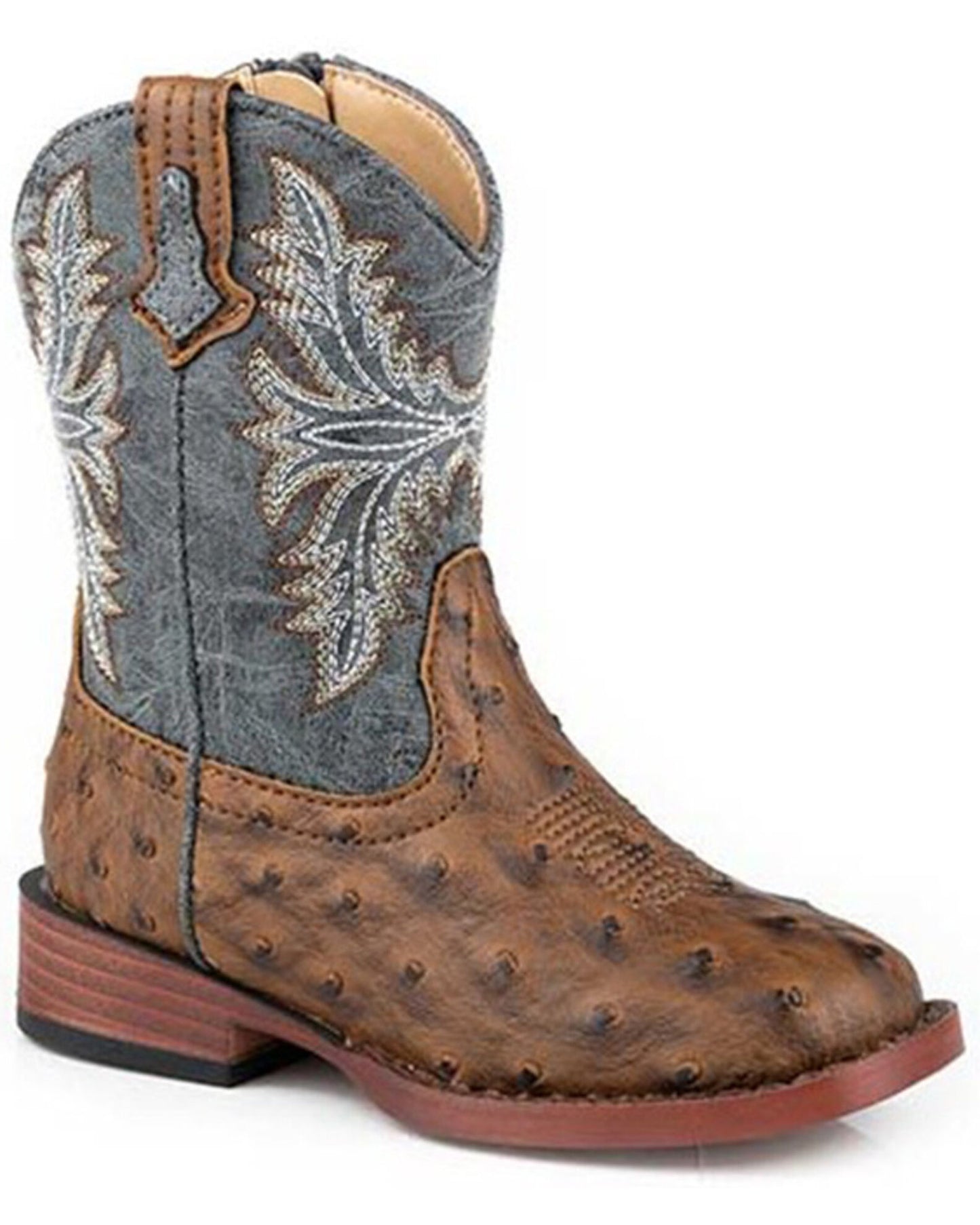 Roper Toddlers Henry Brown Ostrich/ Blue