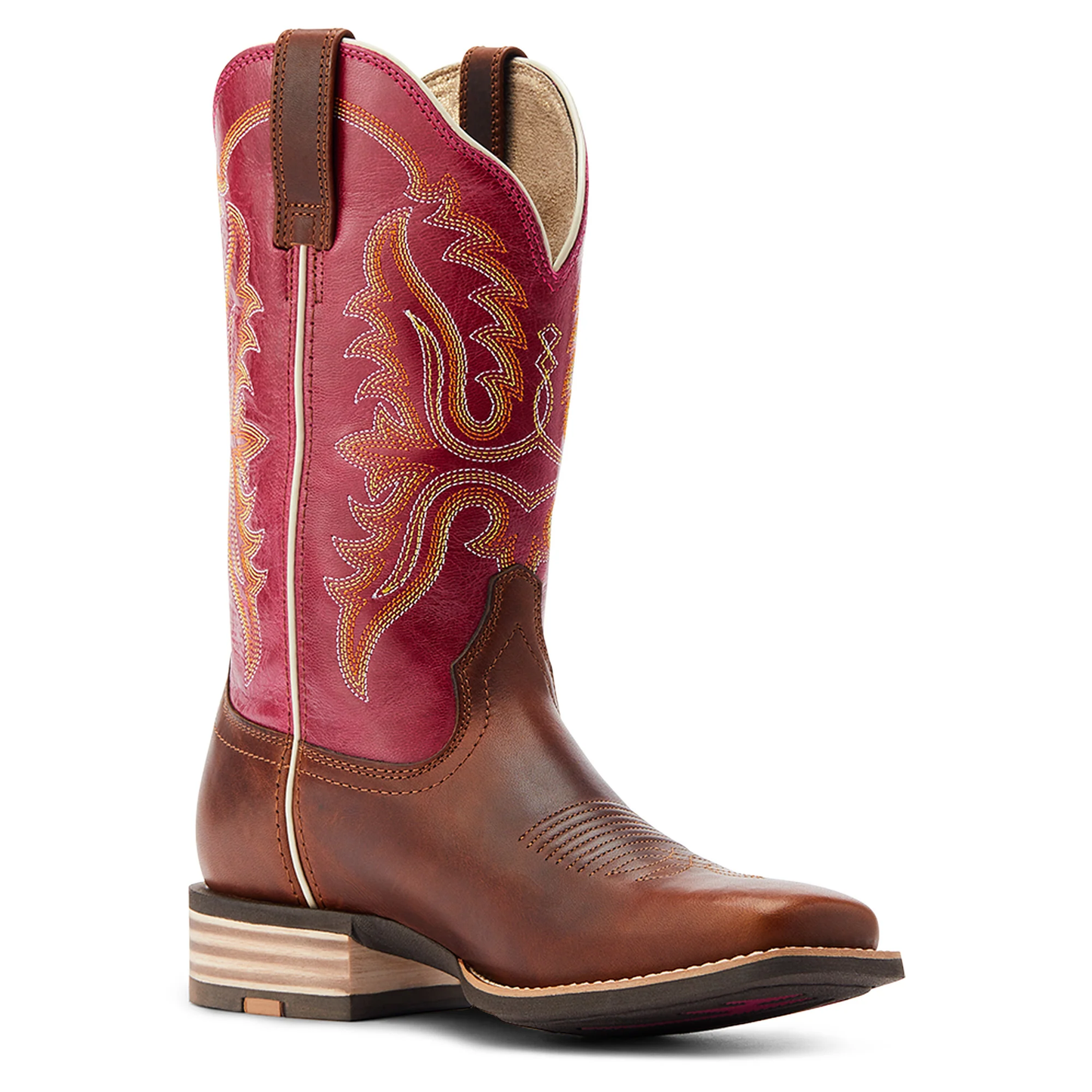 ARIAT LADIES OLENA VINTAGE CARAMEL/ BERRY ROUGE
