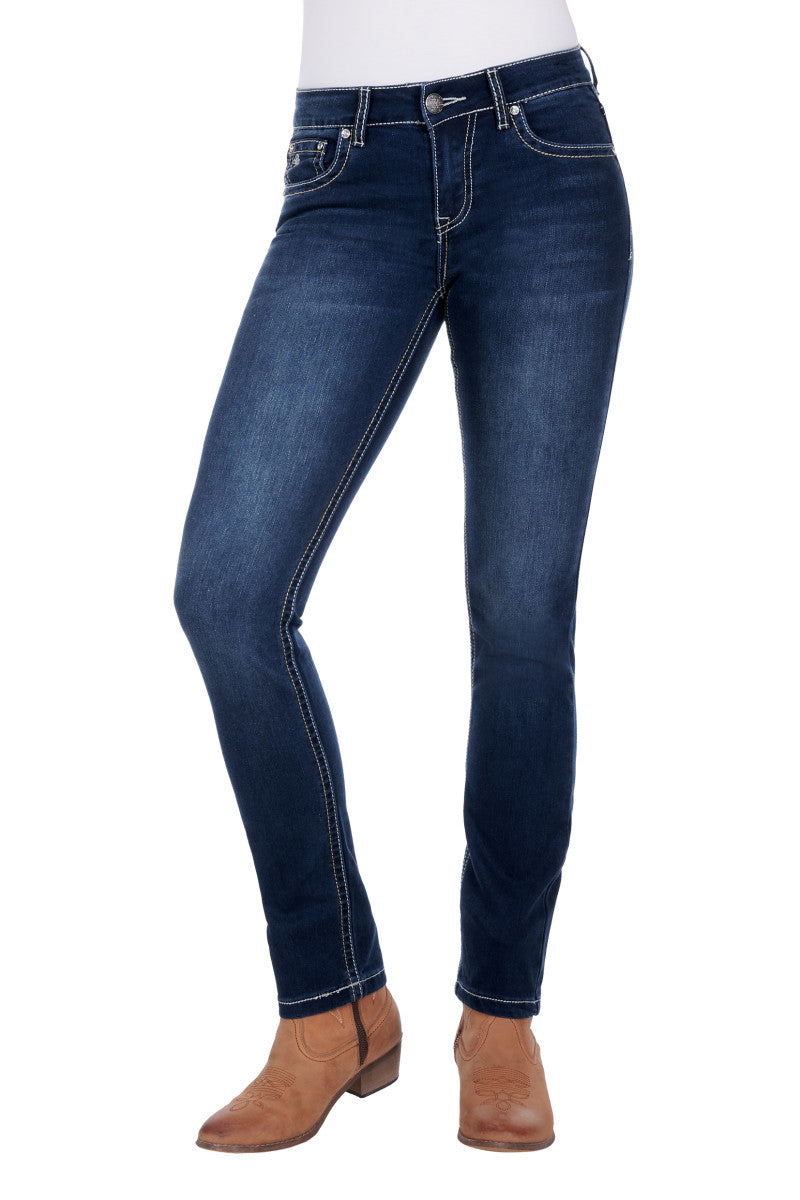 PURE WESTERN WMNS HARLEE STRAIGHT LEG JEAN