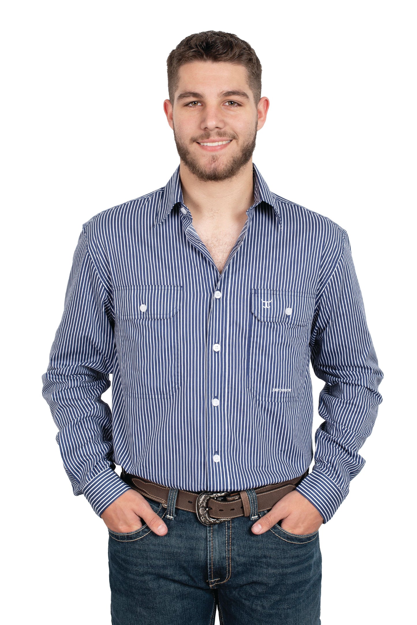 JUST COUNTRY MENS AUSTIN FULL BUTTON WORKSHIRT